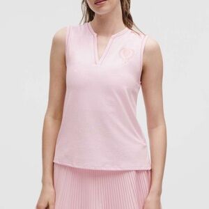 Lululemon V-Neck Tennis Tank Top *Graphic
Pink Organza / Pink Haze Small